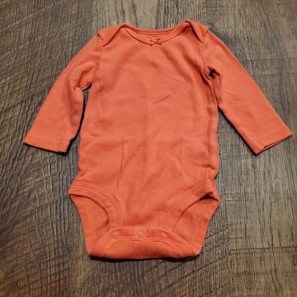 Carters Just One You Baby Girl Long Sleeve One Piece Bodysuits Red Coral Grey 3M - Picture 2 of 7